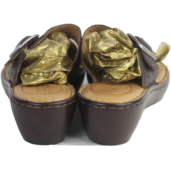 BORN Womens Leather Thong Sandals 10 Brown - Picture 6 of 8